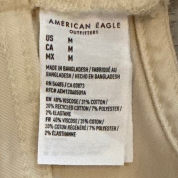 American Eagle Y2K Plunge Crop Vest Size Medium Button Closure Boho Festival - Picture 4 of 9